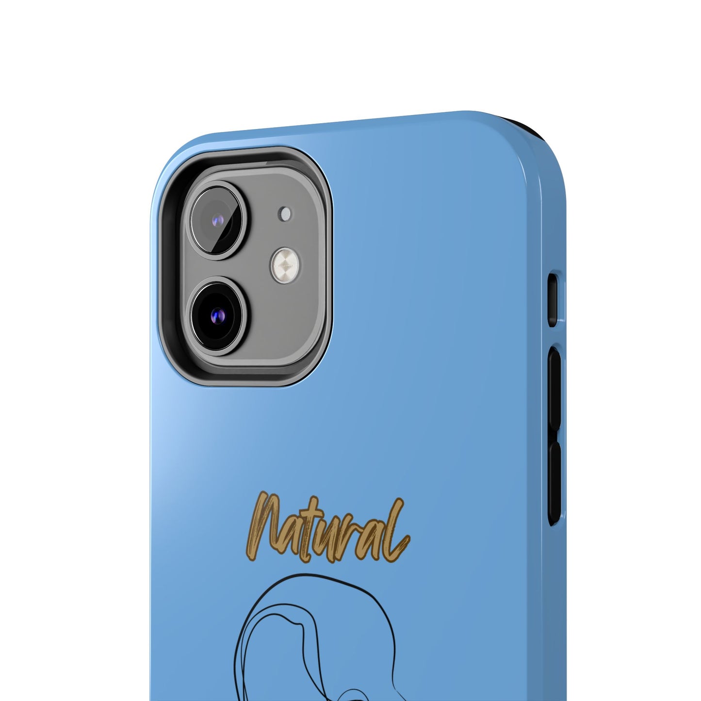 Natural Woman Hanging Hair (BL) Tough Phone Cases LIGHT BLUE