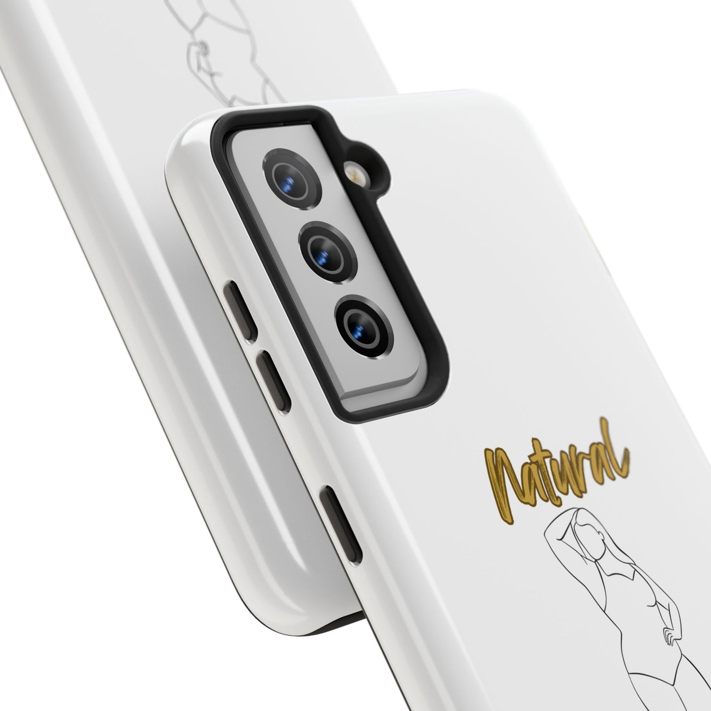 Natural Woman Looking Good (BL)Tough Phone Cases WHITE