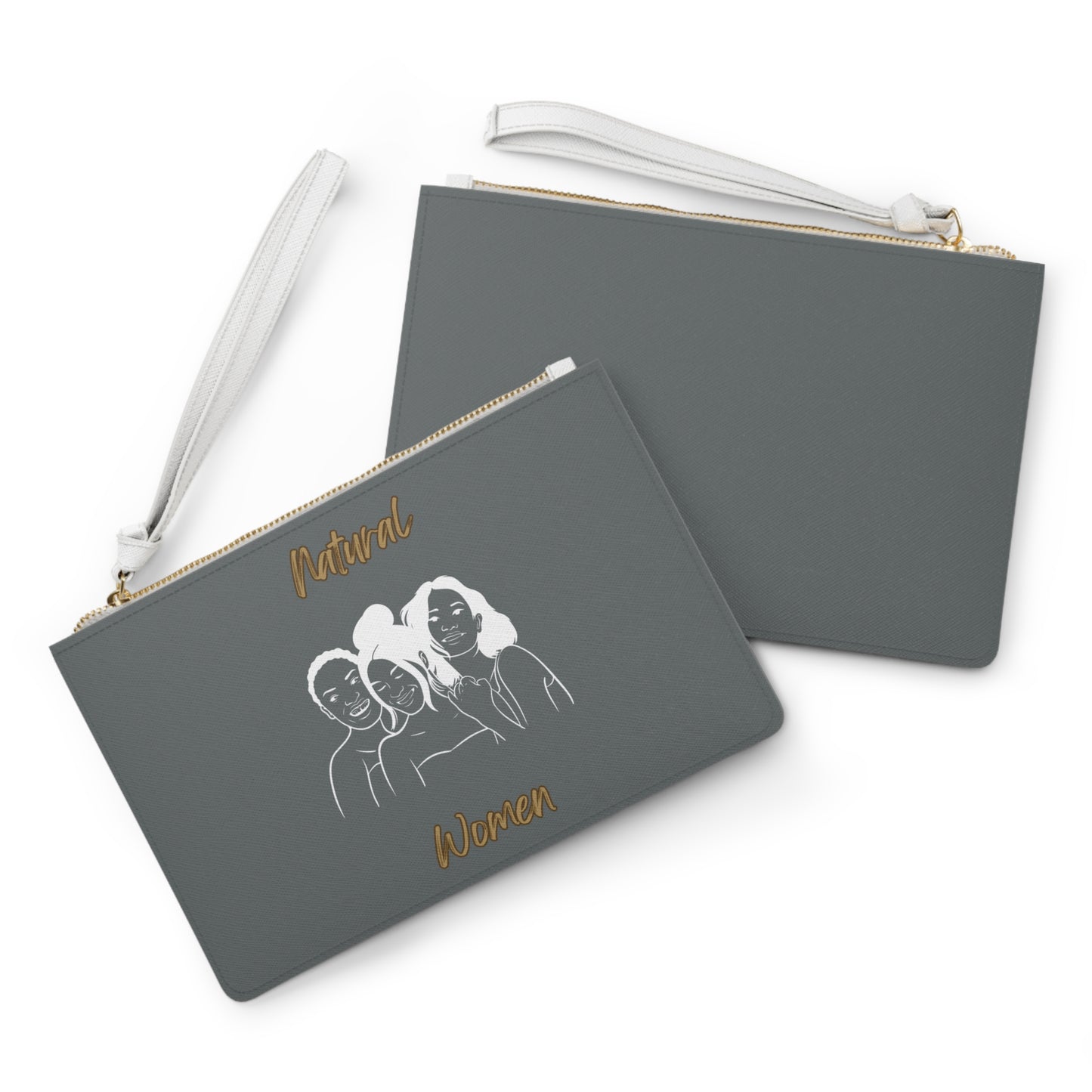 Natural Women Laughing Friends (WL) Clutch Bag LIGHT GREY