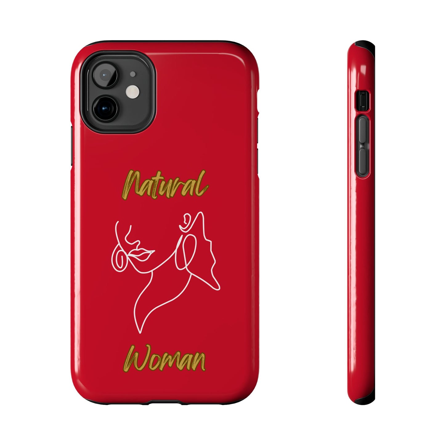 Natural Woman Lips (WL)Tough Phone Cases DARK RED
