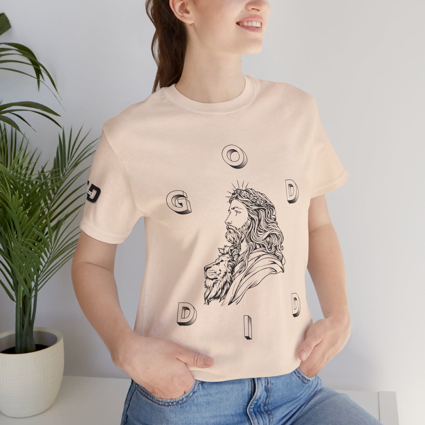 "GOD DID" —(BL) Jesus/Lion Profile