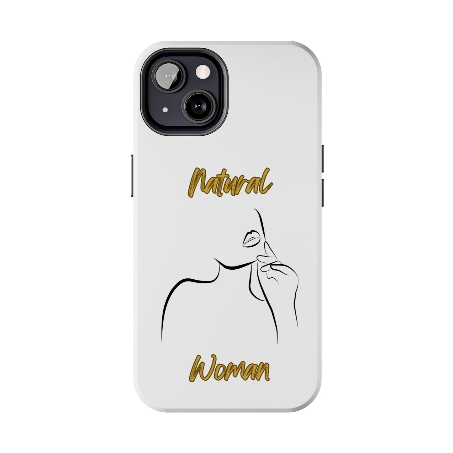 Natural Woman Chin Up (BL)Tough Phone Cases WHITE