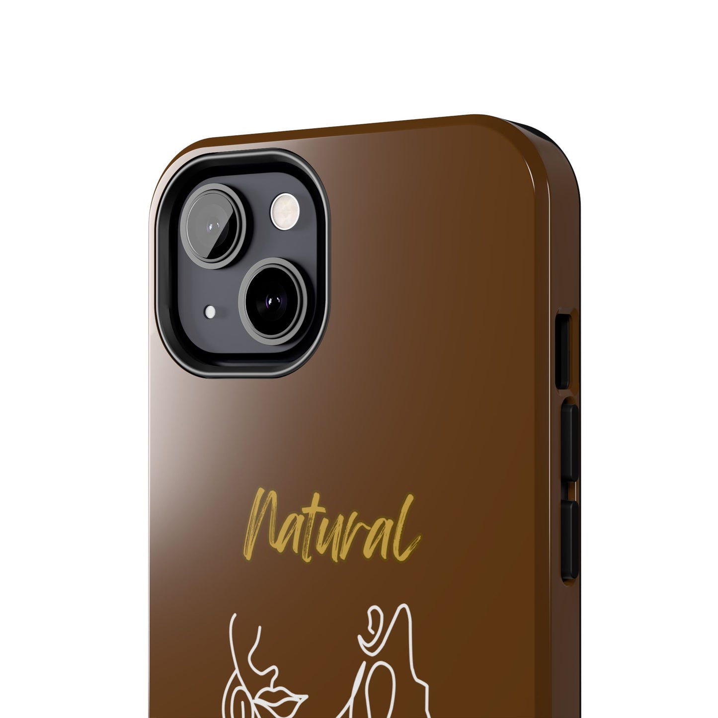 Natural Woman Lips (WL)Tough Phone Cases BROWN