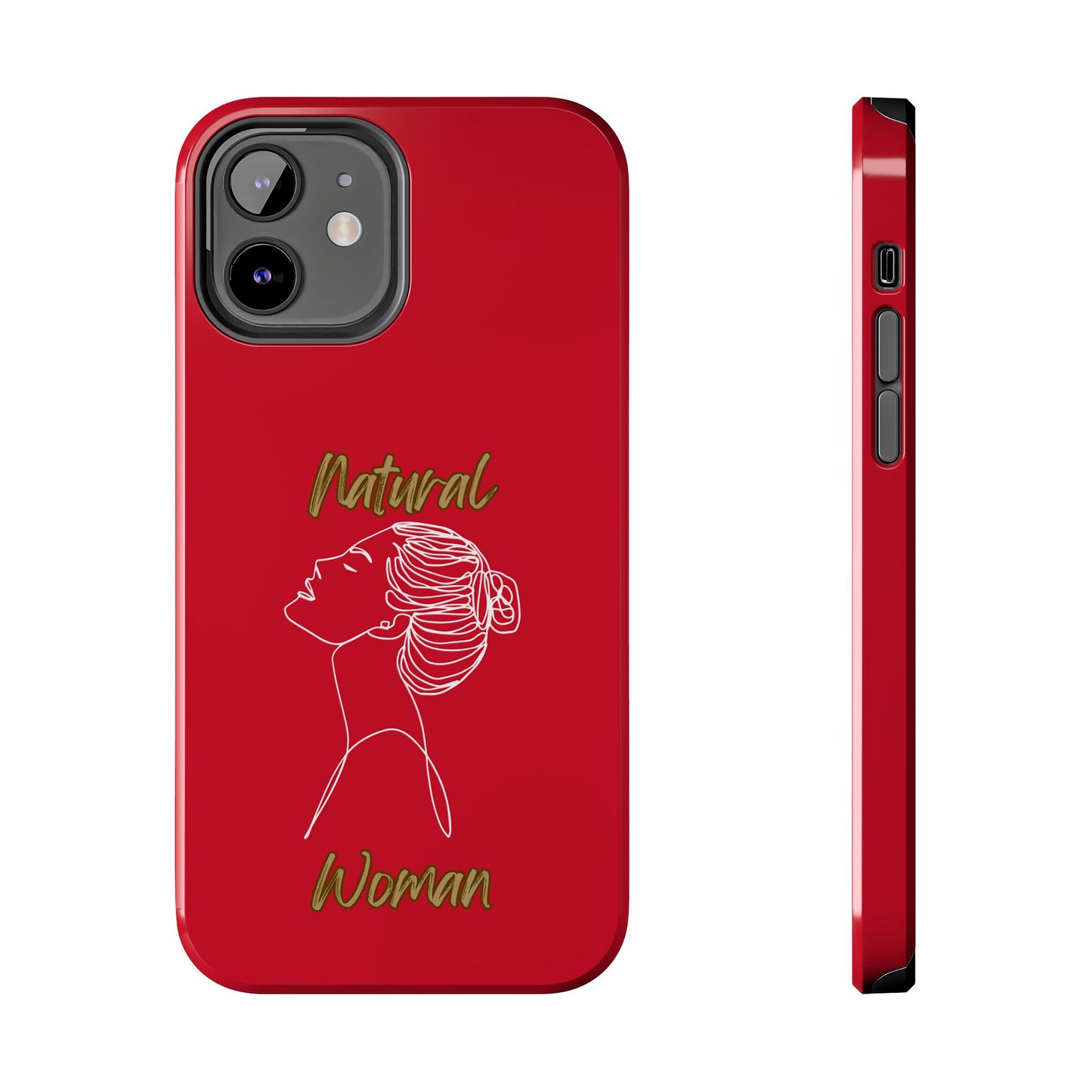 Natural Woman Wet Bun (WL) Tough Phone Cases DARK RED