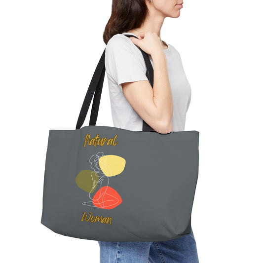 Natural Woman Colorful Pose (WL) Weekender Tote Bag DARK GREY