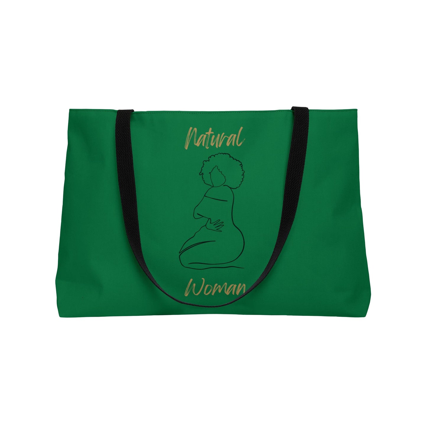 Natural Woman Hug (BL) Weekender Tote Bag DARK GREEN