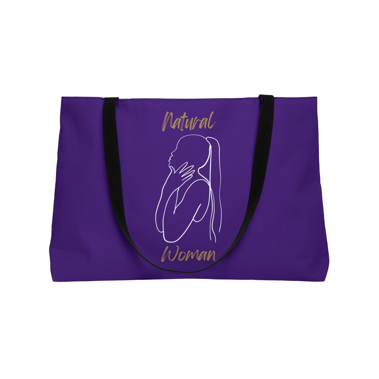 Natural Woman Ponytail (WL) Weekender Tote Bag PURPLE