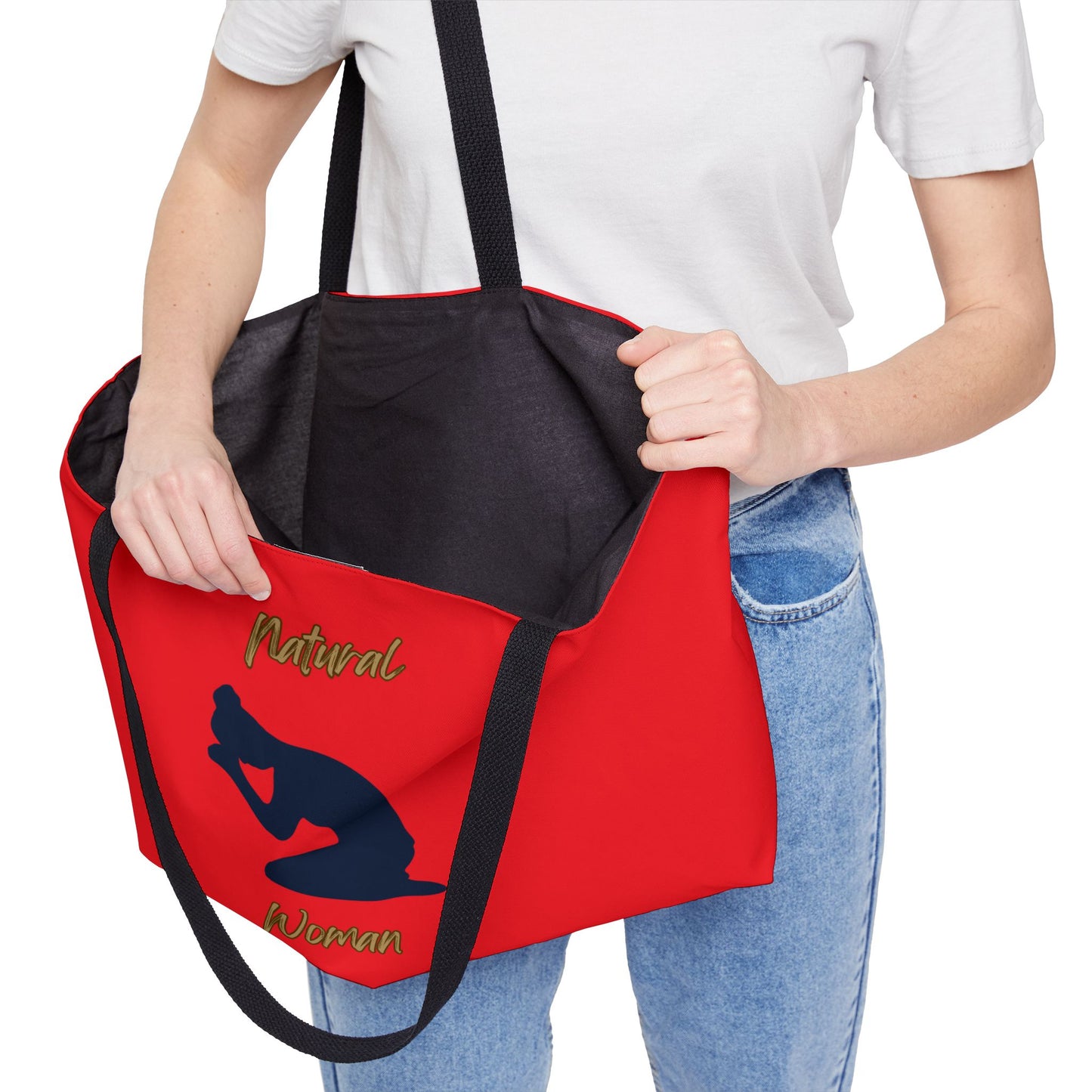 Natural Woman Pray (BL) Weekender Tote Bag RED