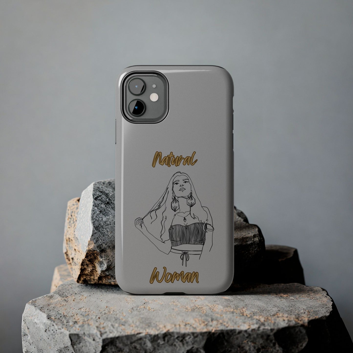 Natural Woman Thinking (BL)Tough Phone Cases LIGHT GREY