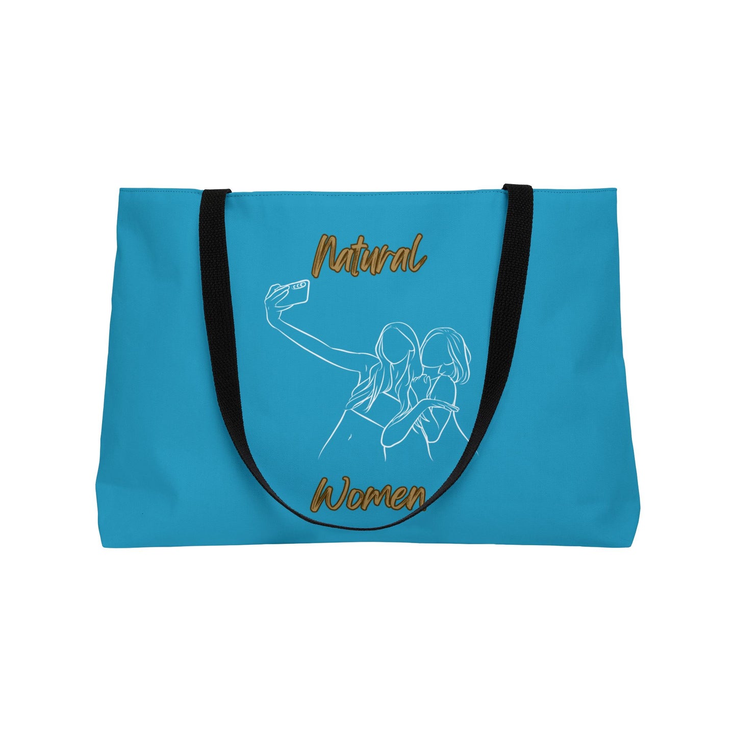 Natural Women Friends Selfie (WL) Weekender Tote Bag TURQUOISE