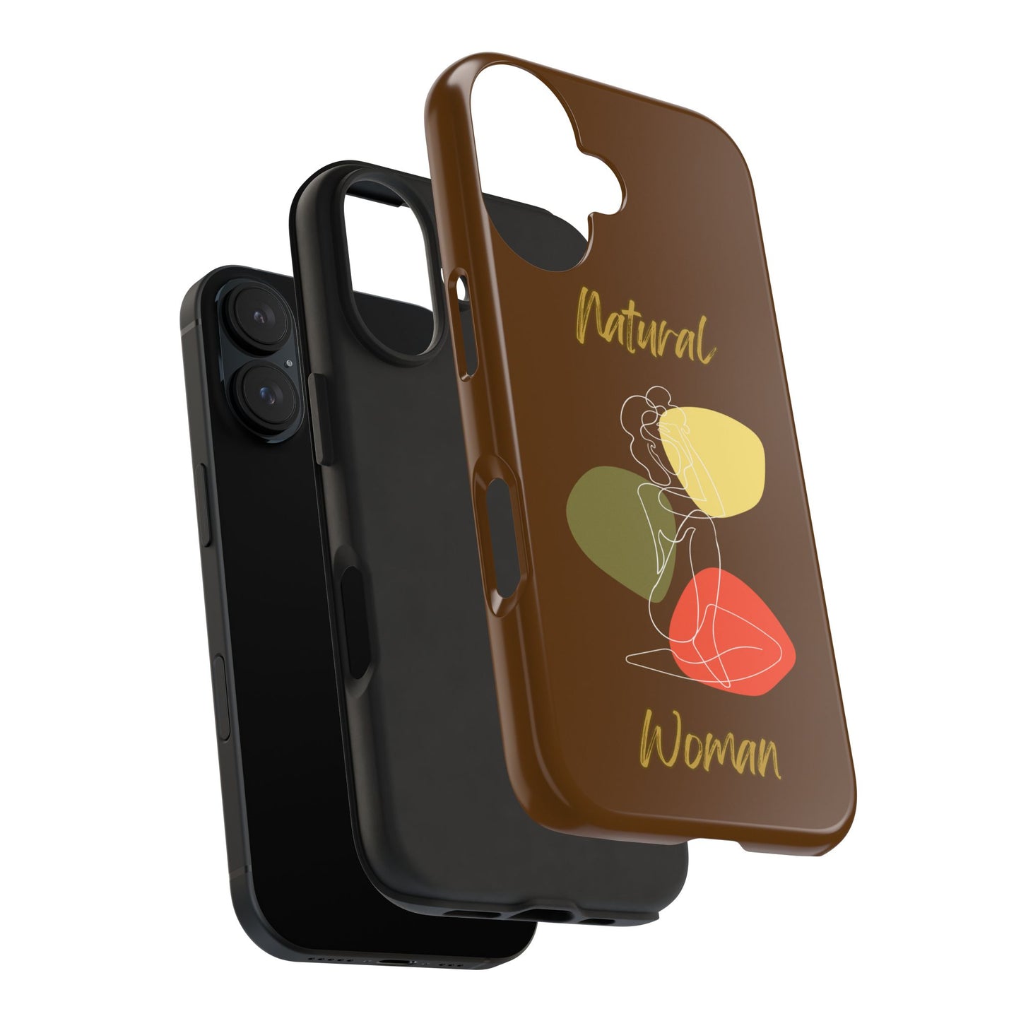 Natural Woman Colorful Pose (WL)Tough Phone Cases BROWN