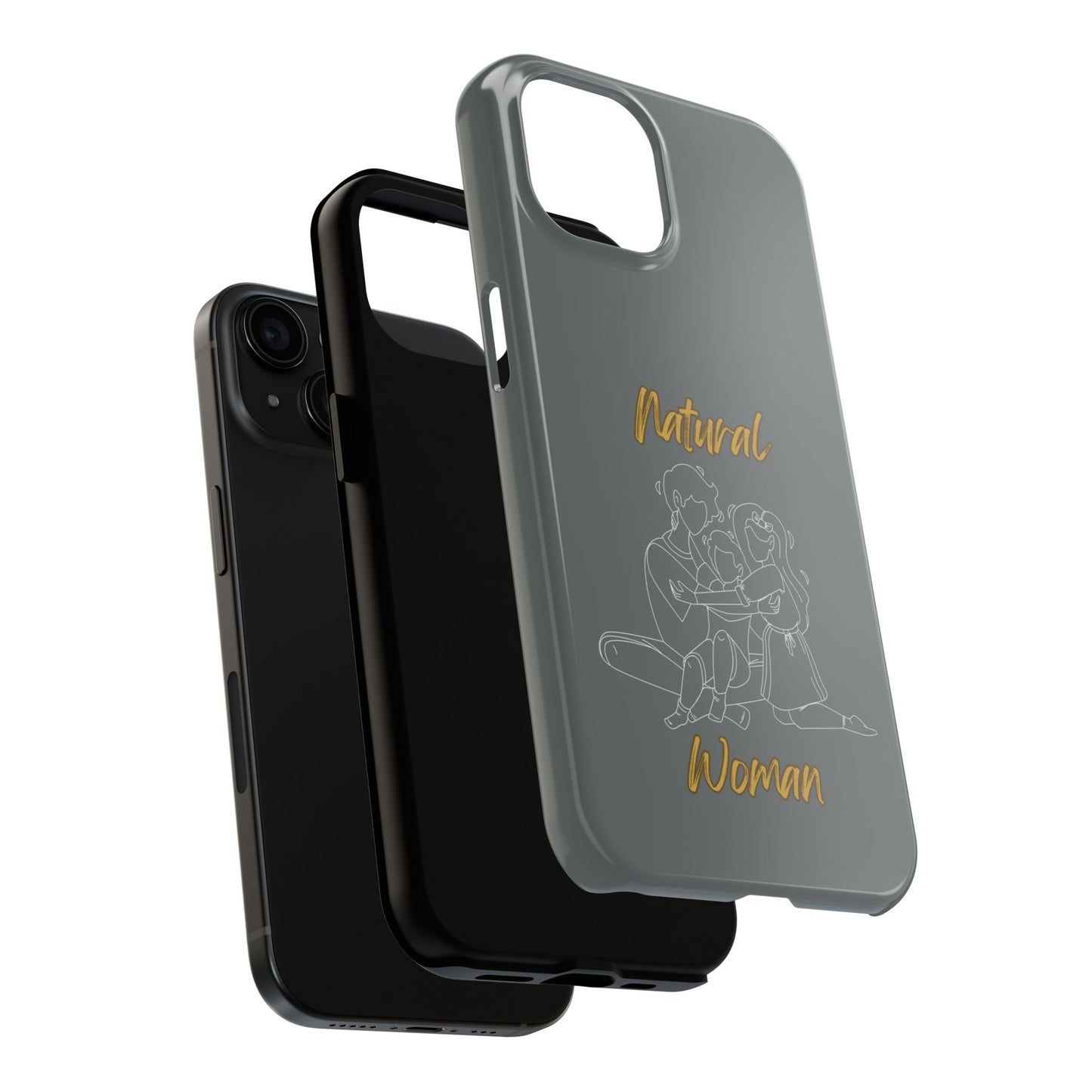 Natural Woman Bear Hugs (WL) Tough Phone Cases DARK GREY
