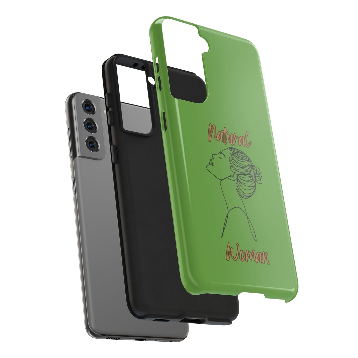 Natural Woman Wet Bun (BL) Tough Phone Cases GREEN