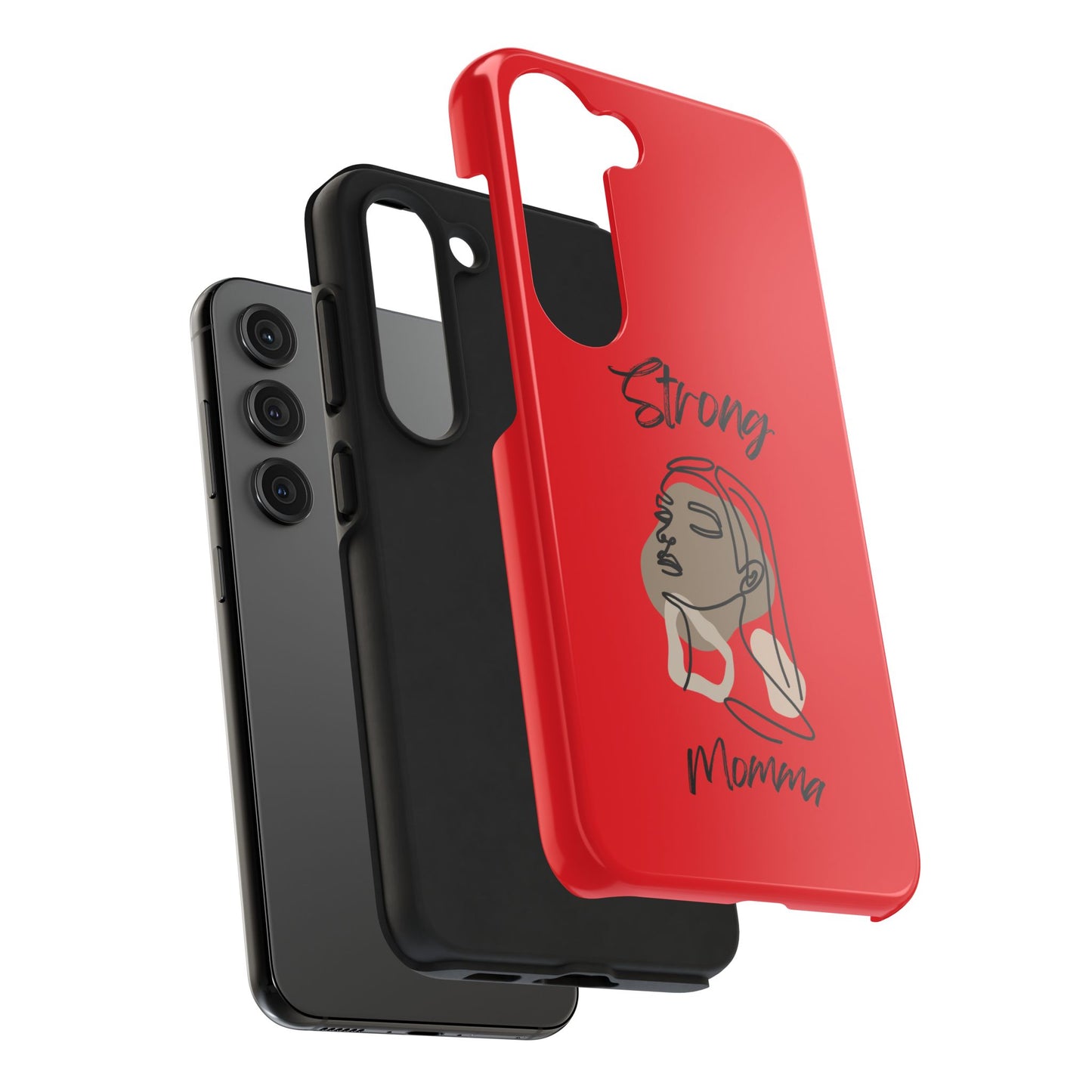 STRONG MOMMA Samsung Galaxy Tough Phone Cases (BL) Red