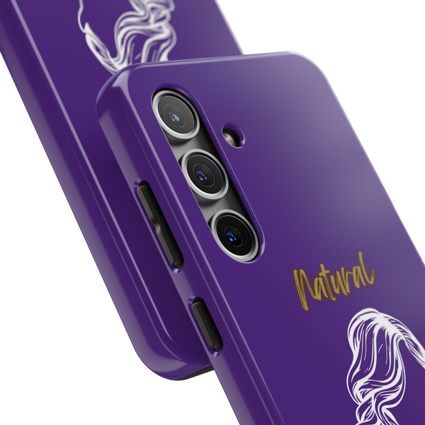 Natural Woman Long Curl (WL)Tough Phone Cases PURPLE