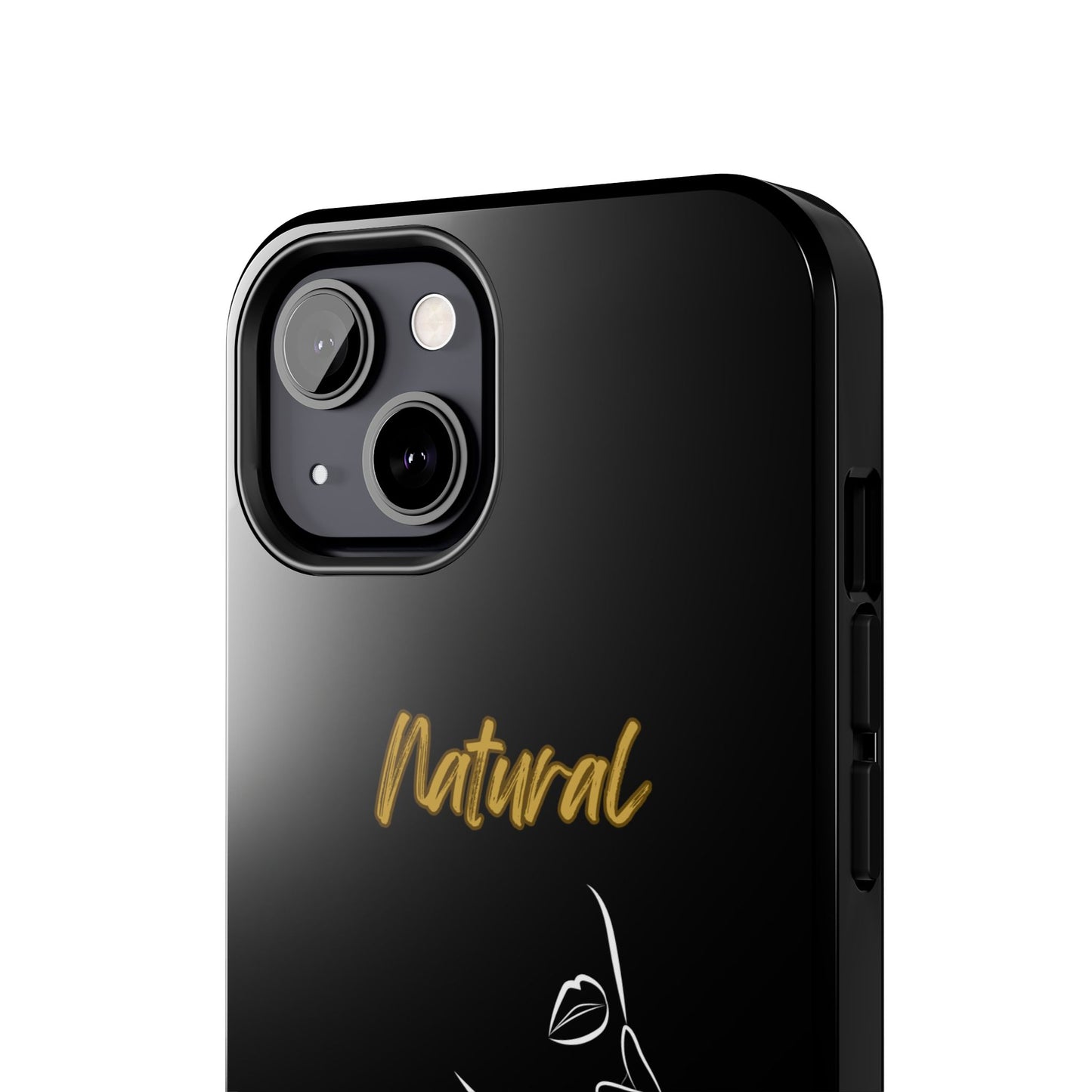 Natural Woman Chin Up (WL)Tough Phone Cases BLACK