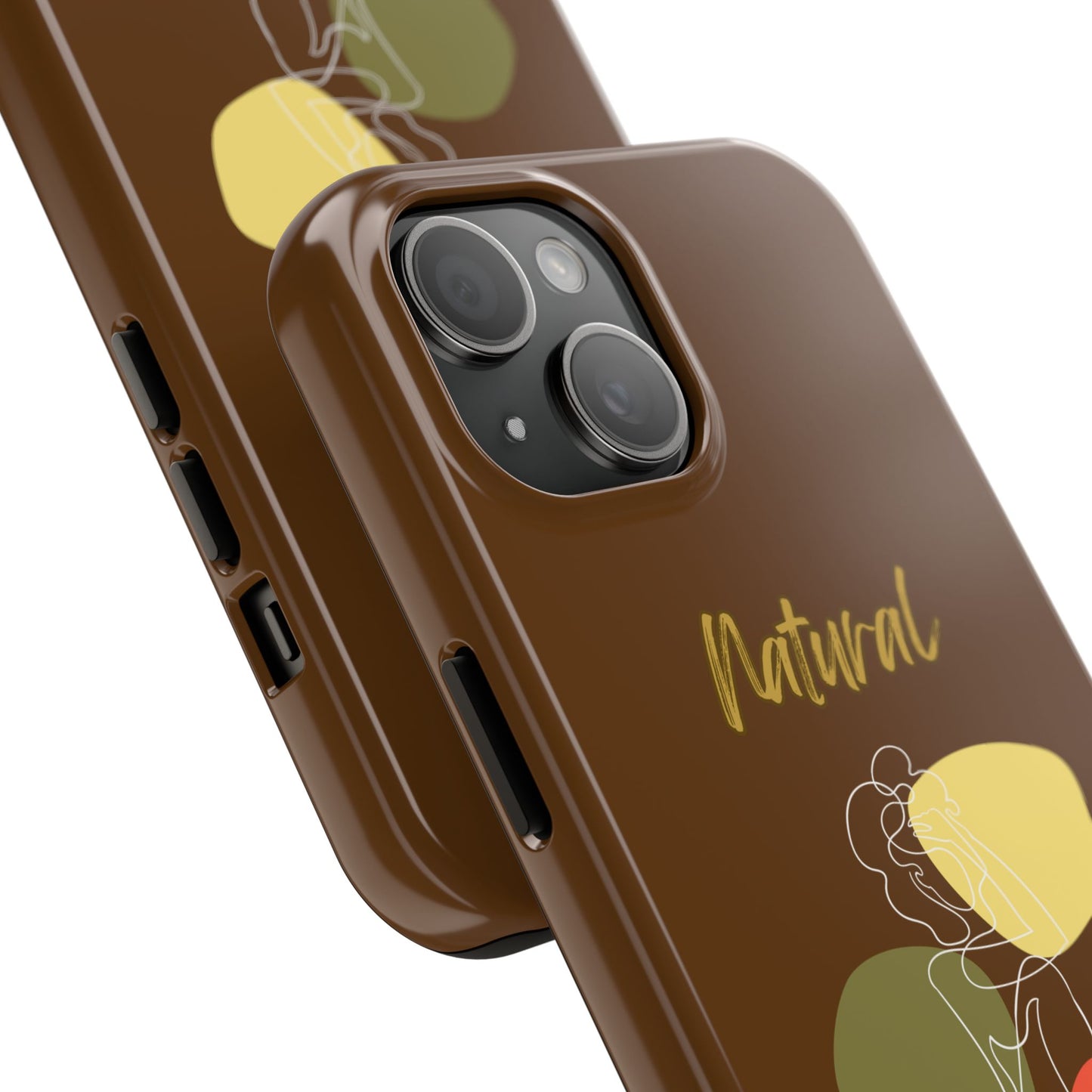 Natural Woman Colorful Pose (WL)Tough Phone Cases BROWN