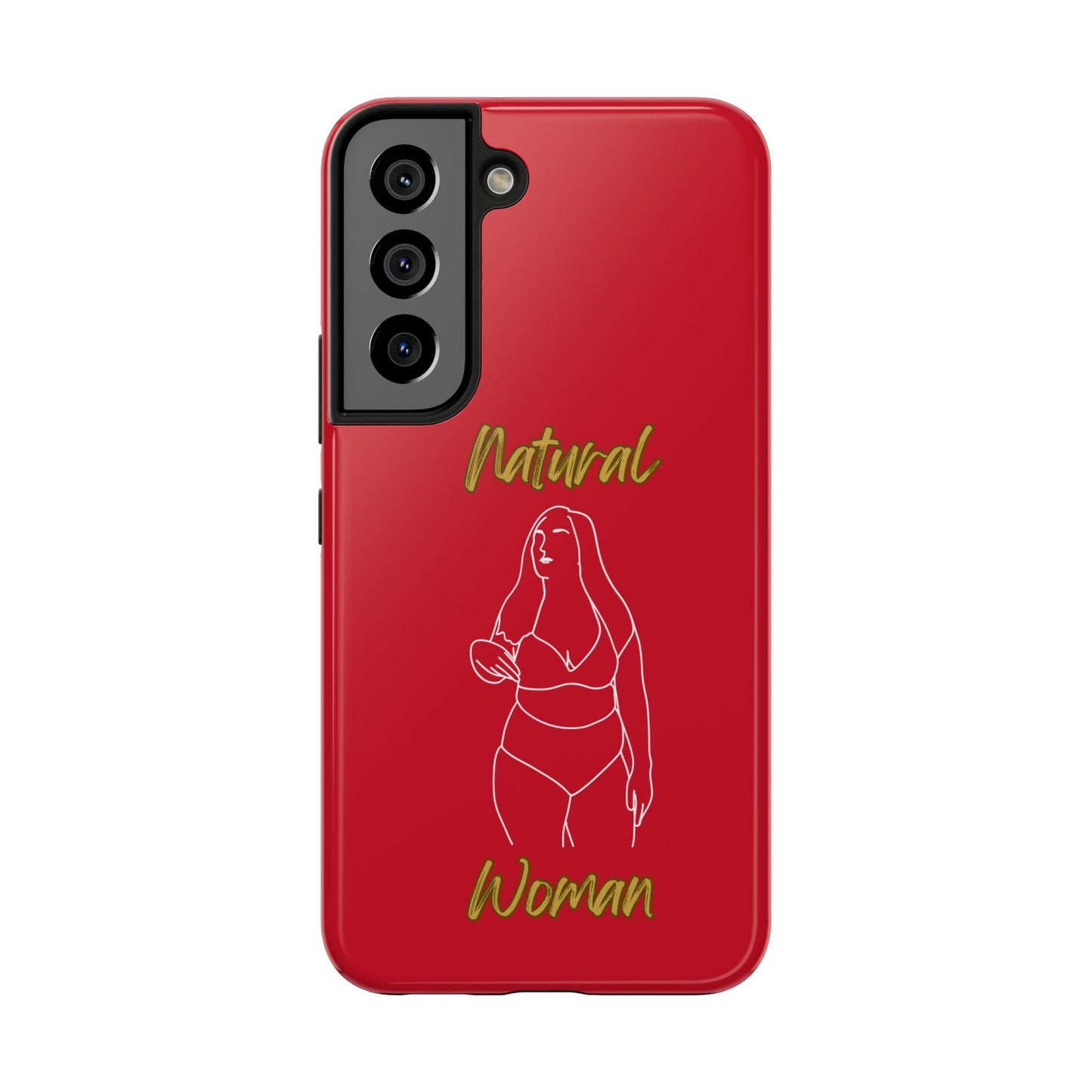 Natural Woman Full Beauty (WL)Tough Phone Cases DARK RED