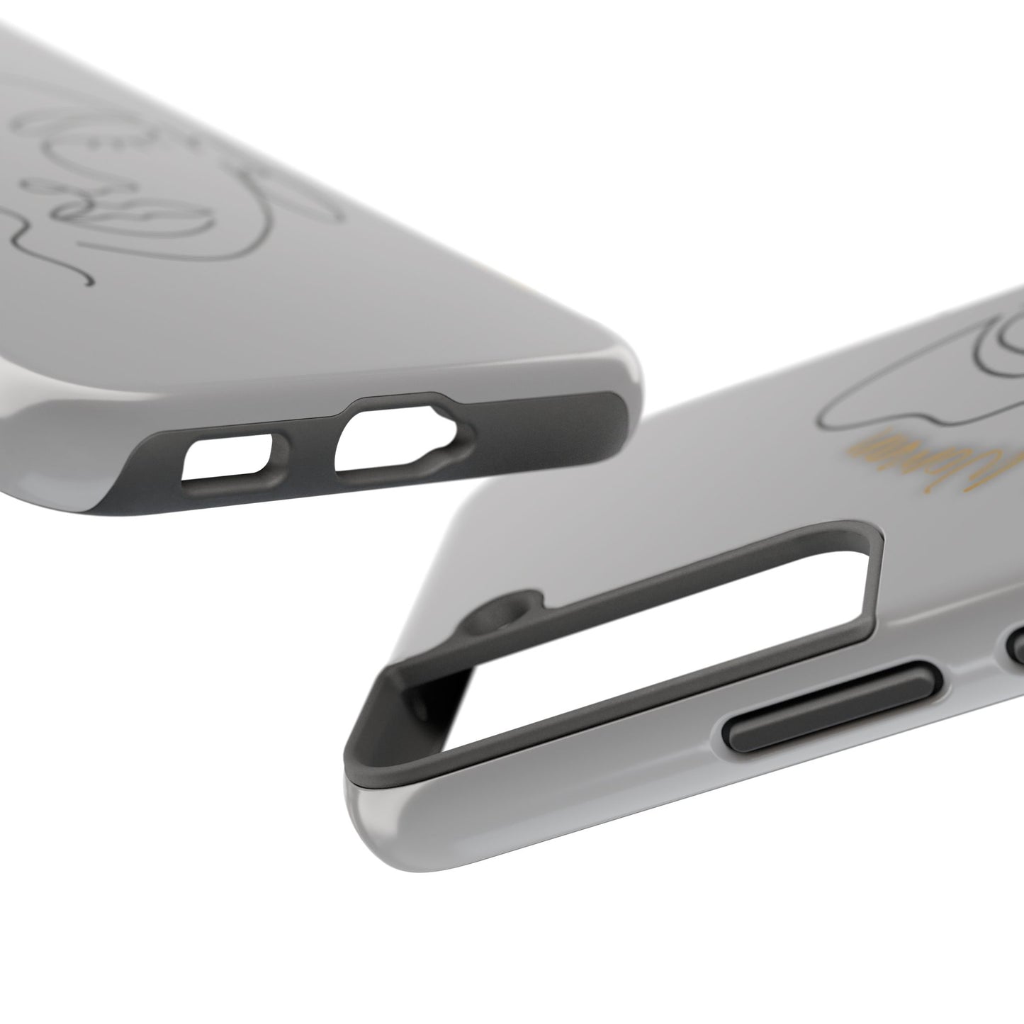 Natural Woman Half Face (BL)Tough Phone Case LIGHT GREY