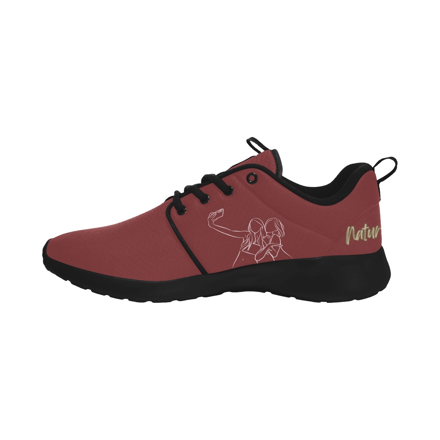 Natural Women FRIENDS SELFIE (WL) MAROON w/ Black Sole Sneakers