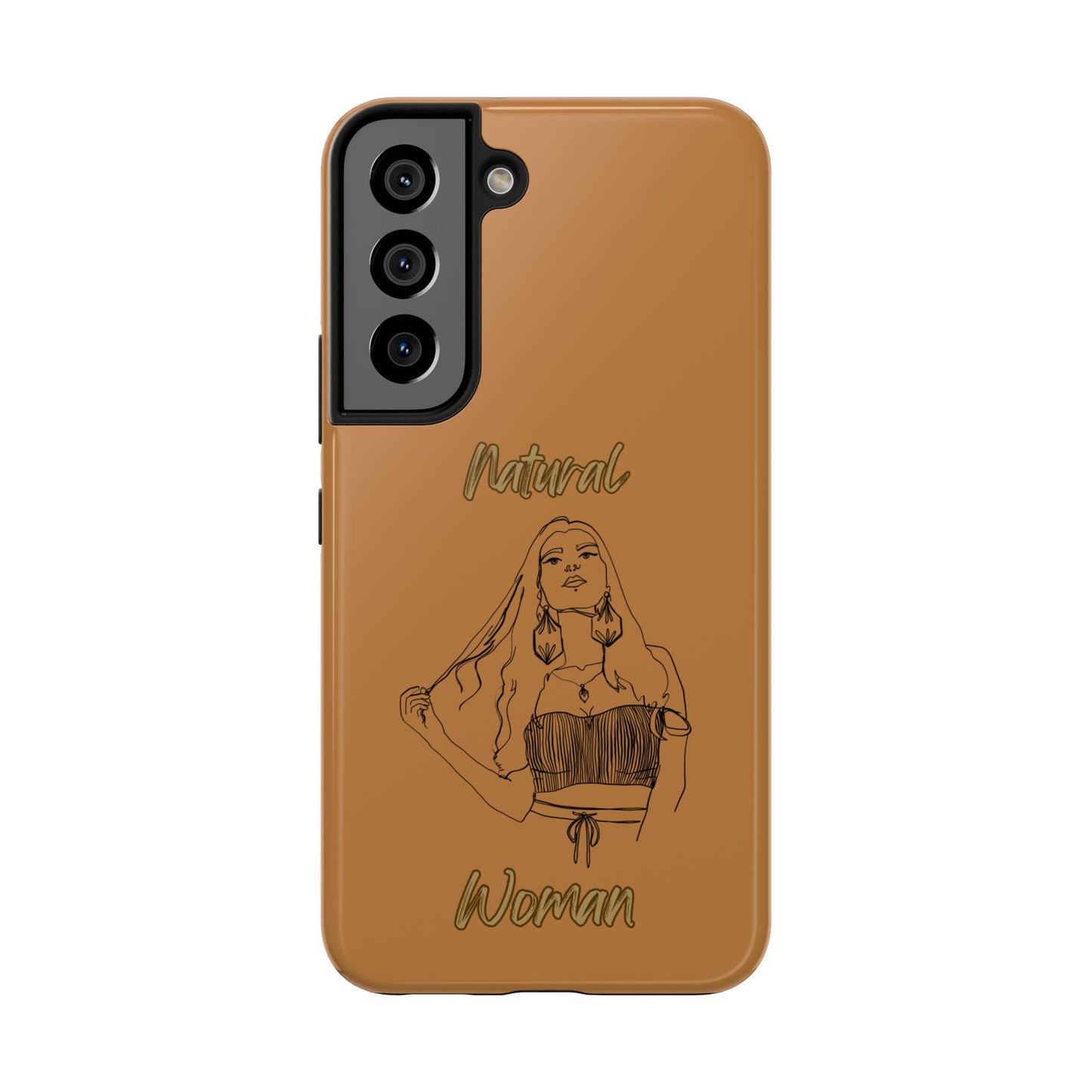 Natural Woman Thinking (BL)Tough Phone Cases LIGHT BROWN