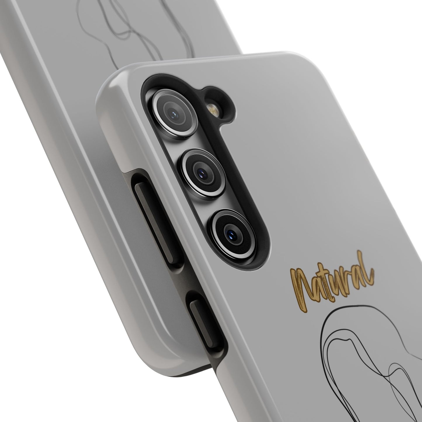 Natural Woman Hanging Hair (BL) Tough Phone Cases LIGHT GREY