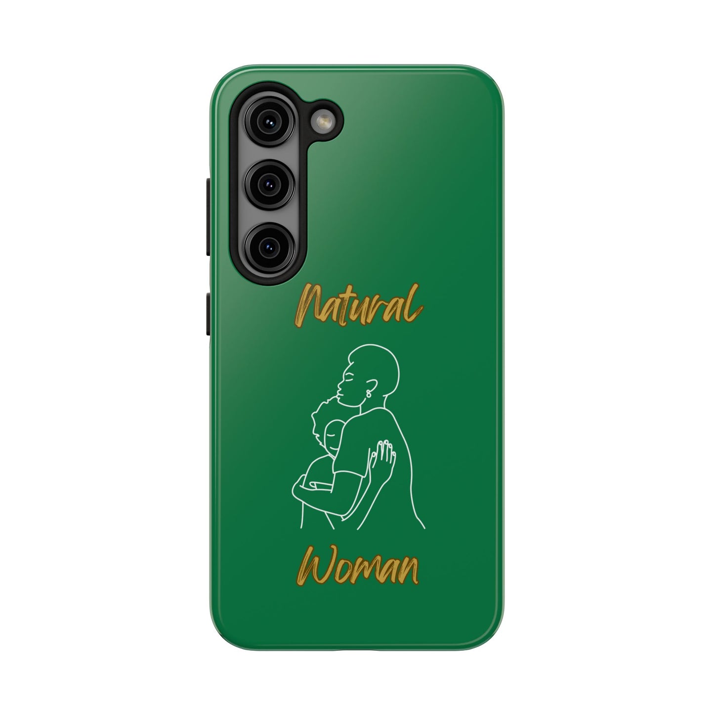 Natural Woman Safe With Momma (WL) Tough Phone Cases DARK GREEN
