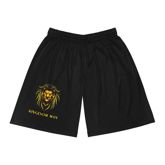 Kingdom Man (Gold) Basketball Shorts BLACK