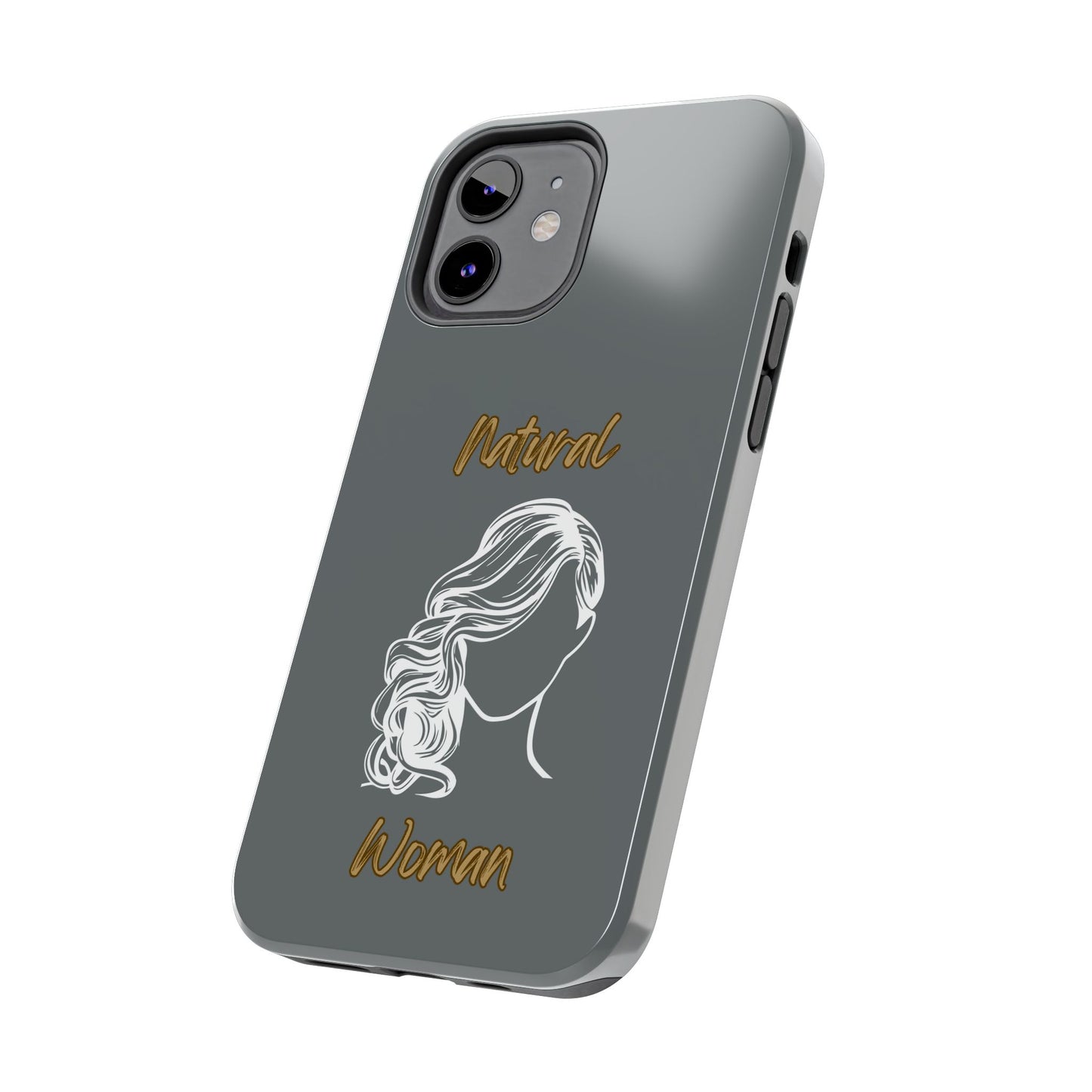 Natural Woman Long Curl (WL)Tough Phone Cases DARK GREY