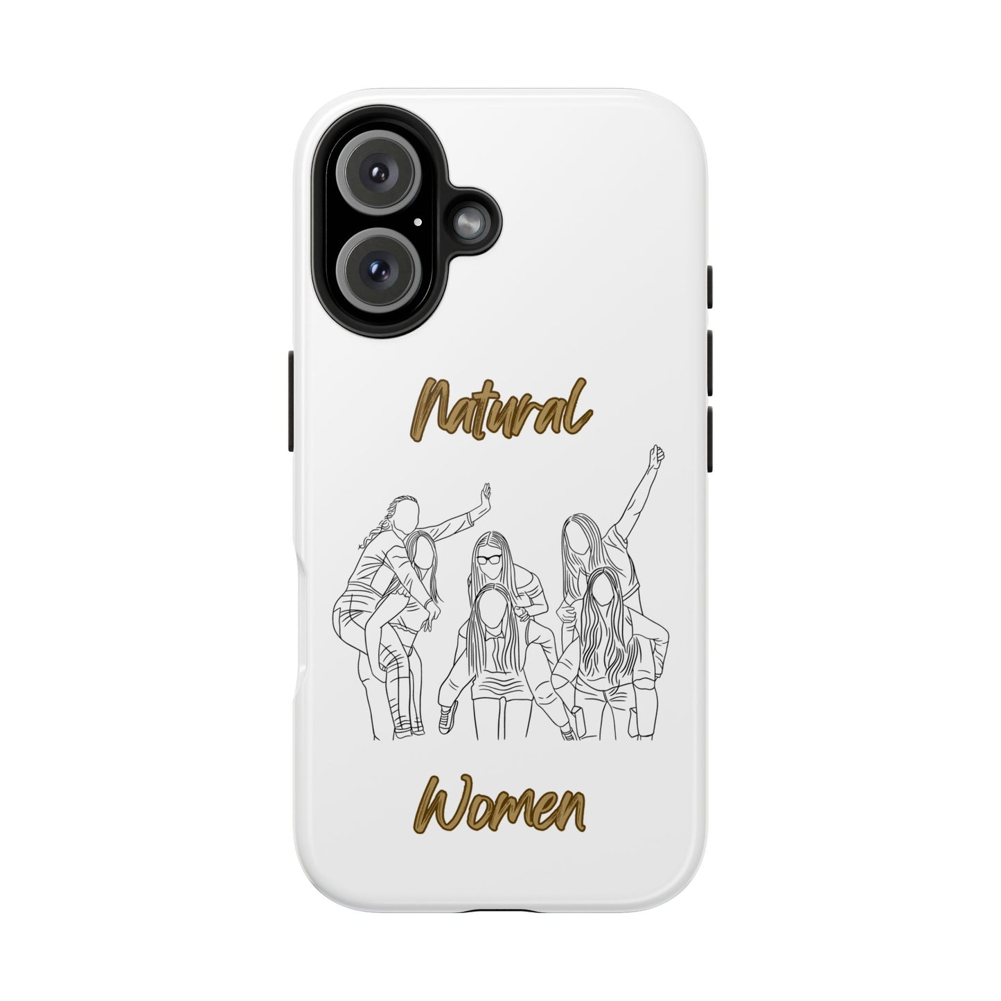 Natural Woman Piggy Back (BL)Tough Phone Cases WHITE