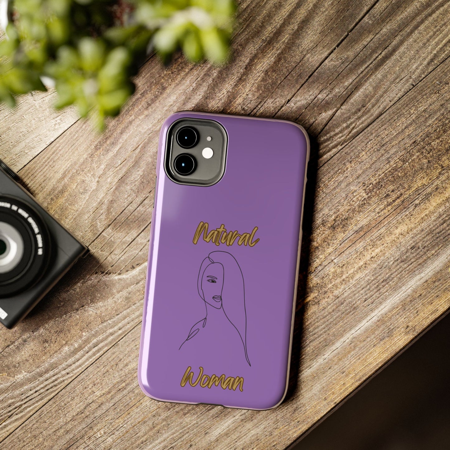 Natural Woman Covered Eye (BL)Tough Phone Cases LIGHT PURPLE
