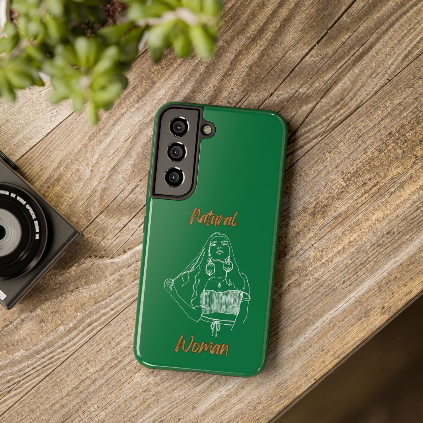 Natural Woman Thinking (WL)Tough Phone Cases DARK GREEN