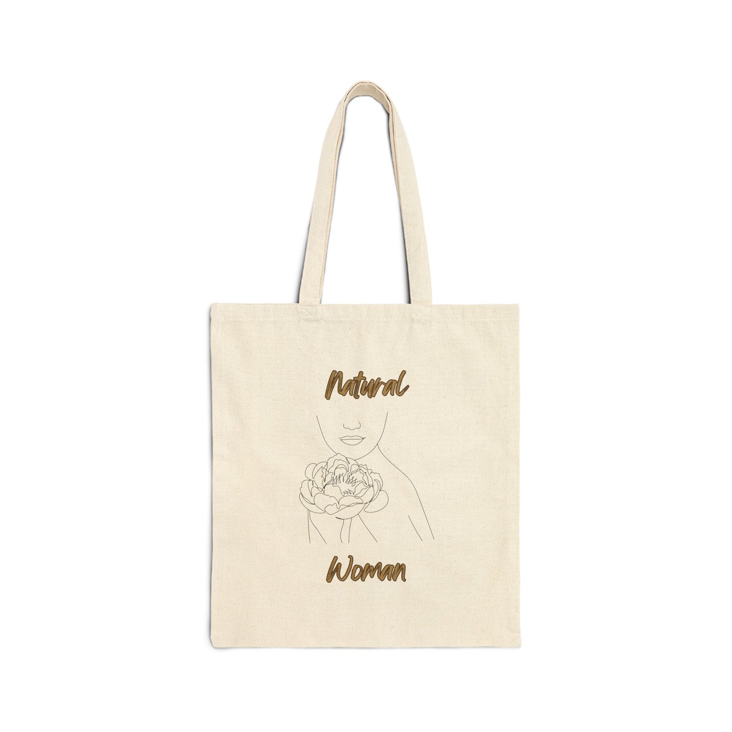 Natural Woman Kissed Flower (BL) Canvas Tote Bag