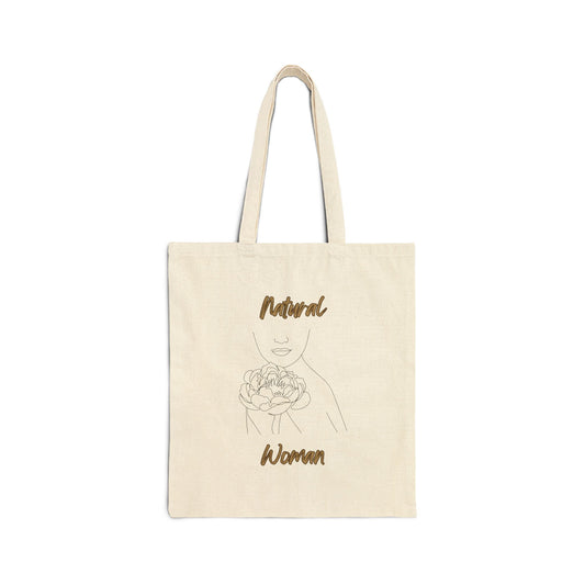 Natural Woman Kissed Flower (BL) Canvas Tote Bag