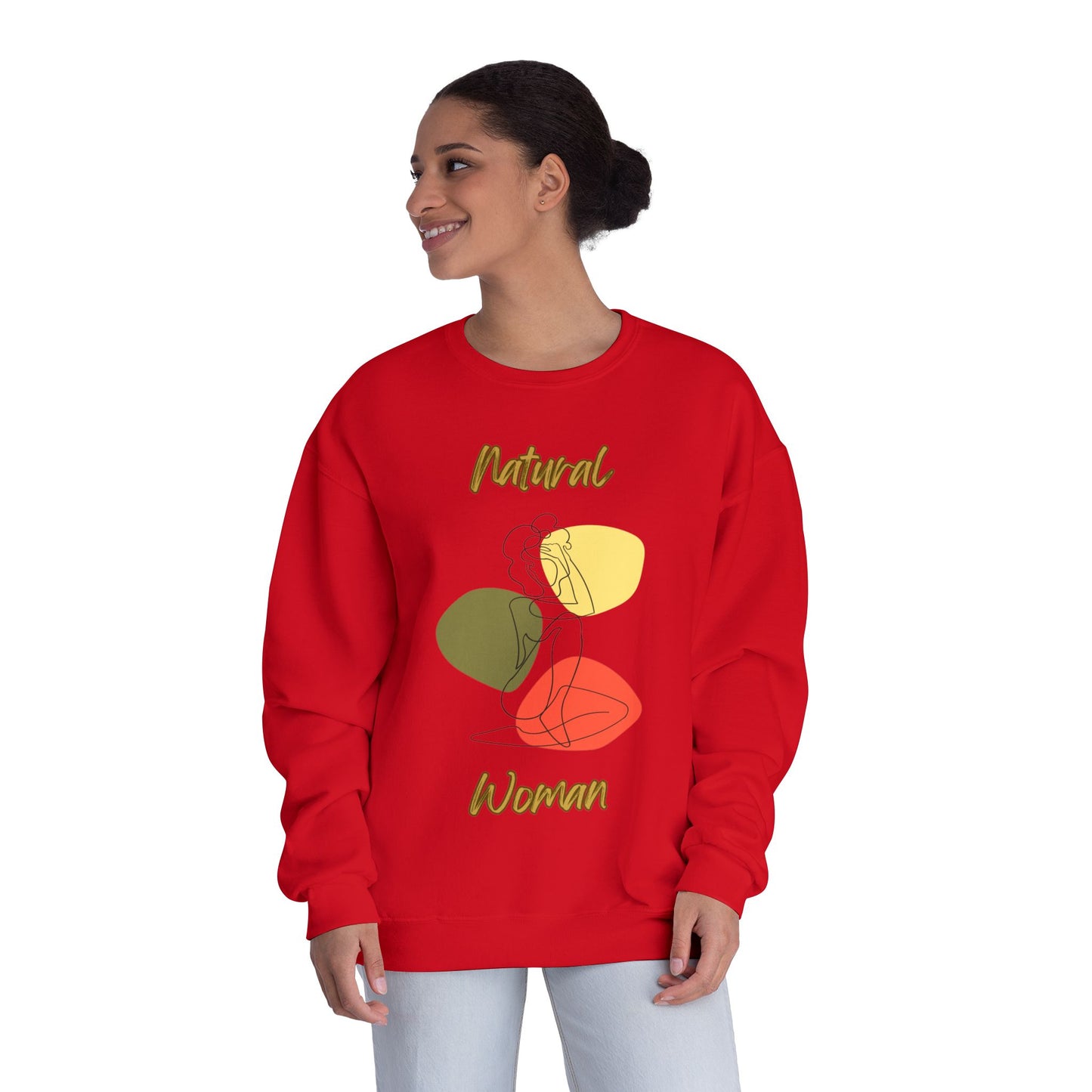 Natural Woman Colorful Pose (BL) Crewneck Sweatshirt
