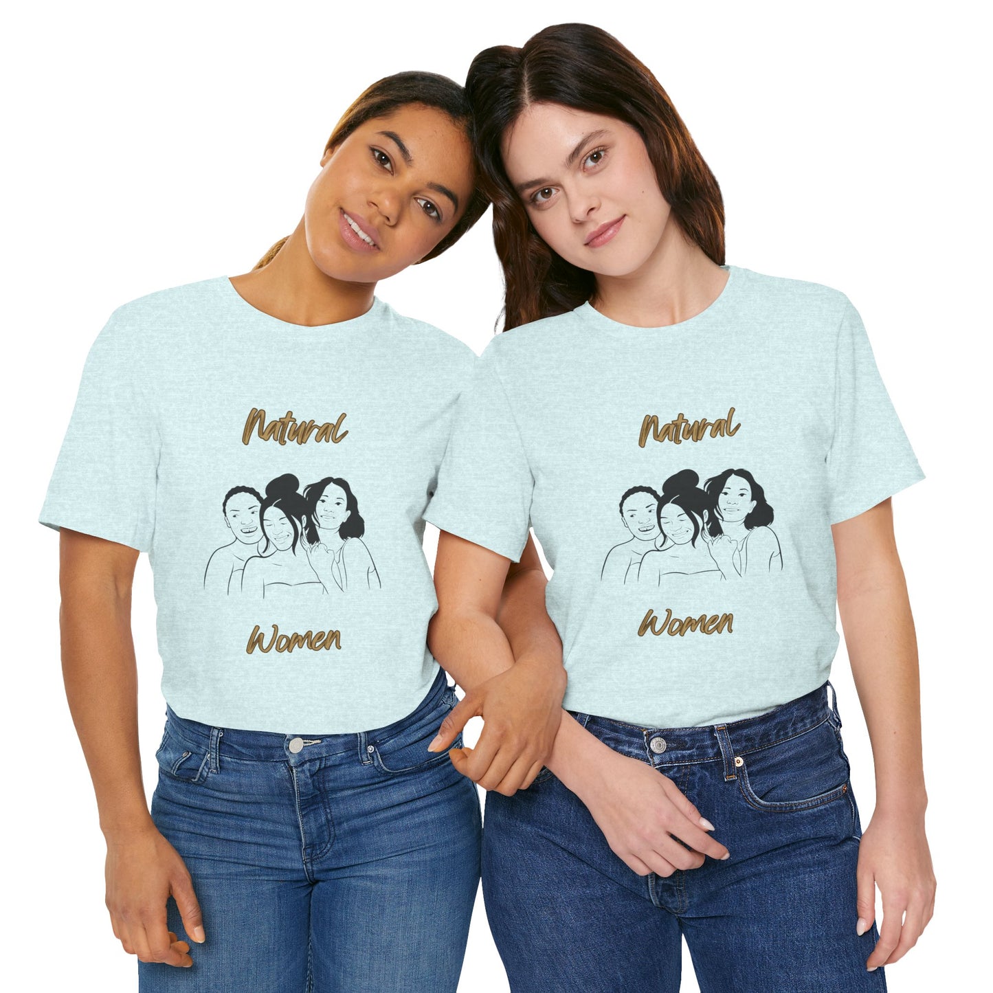 Natural Woman Laughing Friends (BL) Short Sleeve T-Shirt