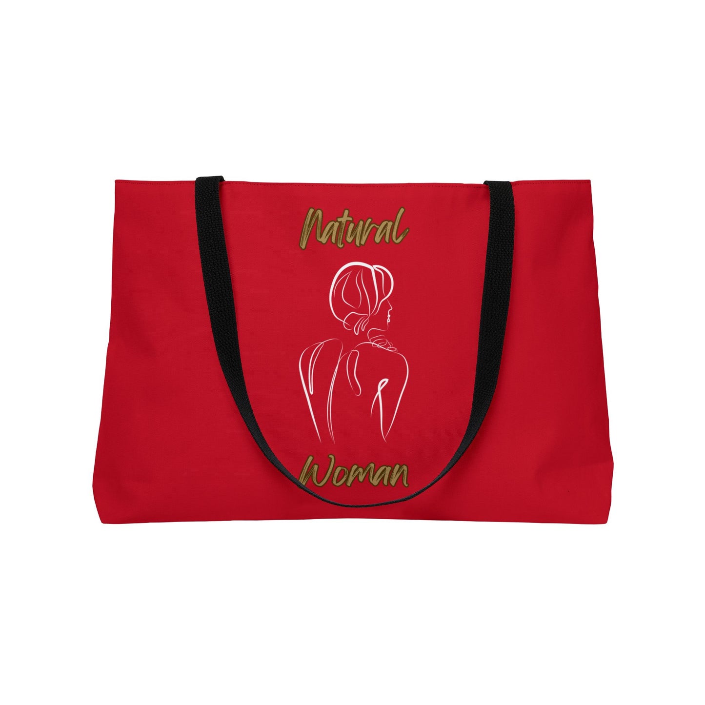 Natural Woman Back (WL) Weekender Tote Bag DARK RED