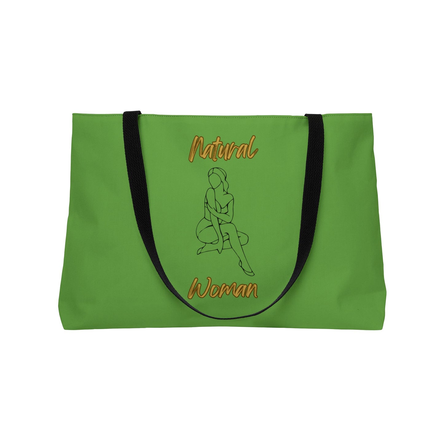 Natural Woman Shoulder Action (BL) Weekender Tote Bag GREEN
