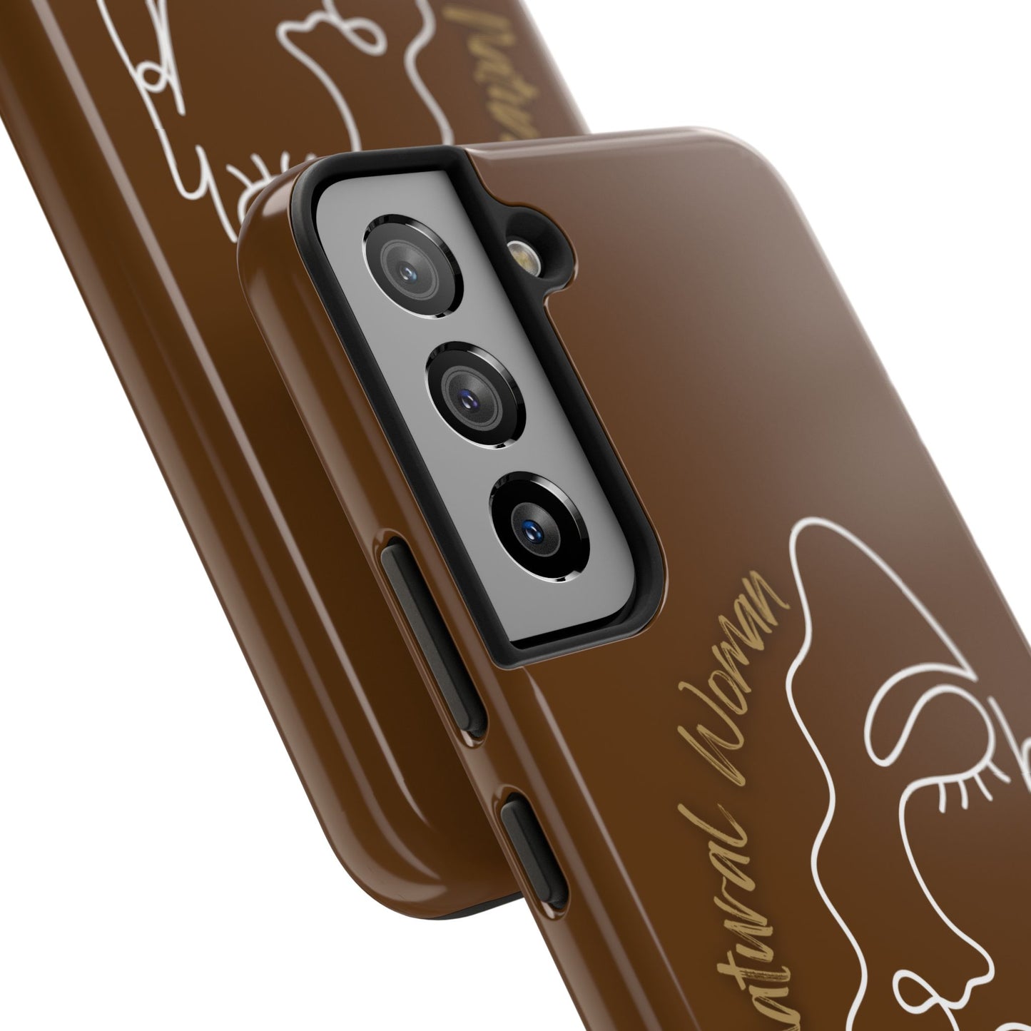 Natural Woman Half Face (WL)Tough Phone Case BROWN
