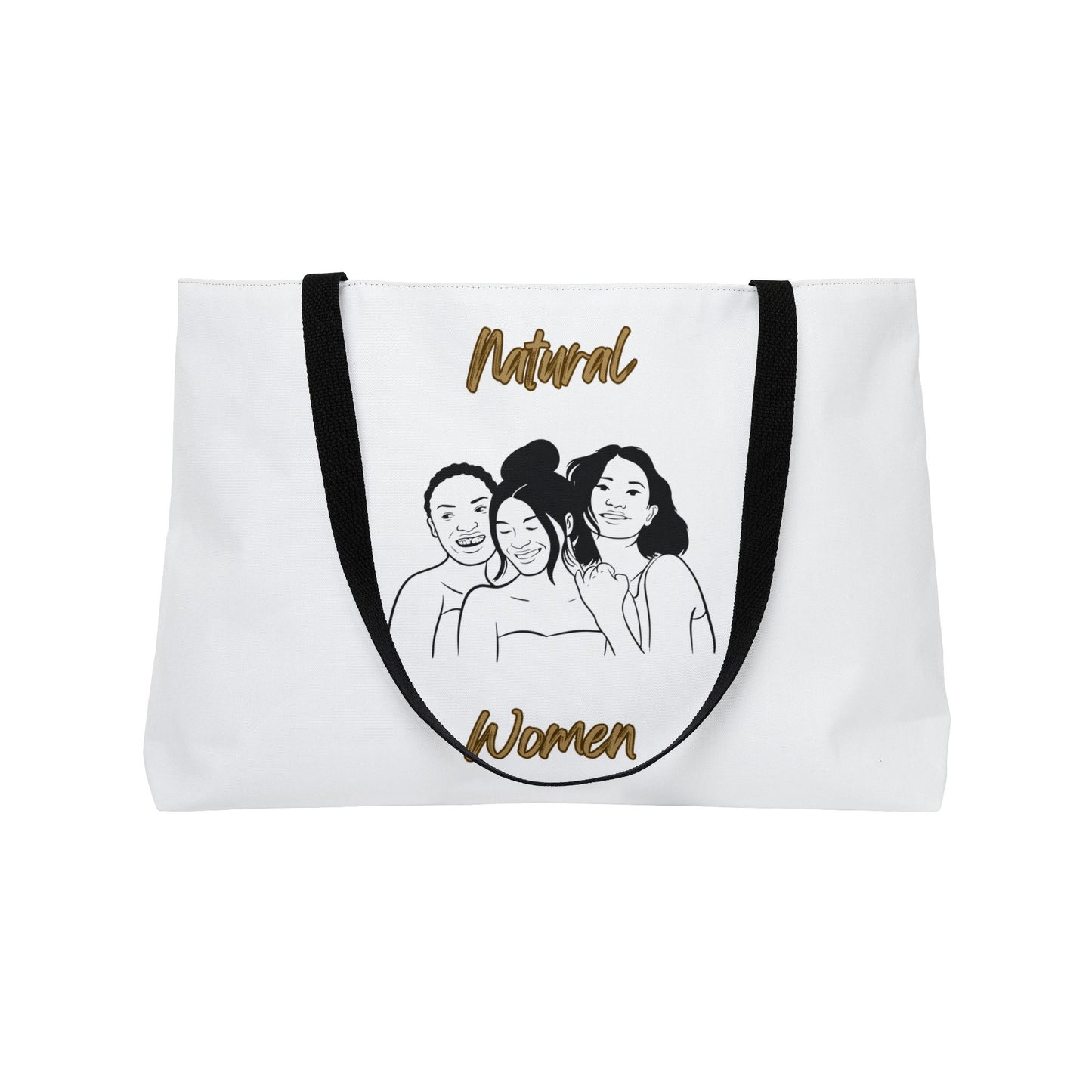 Natural Women Laughing Friends (BL) Weekender Tote Bag WHITE