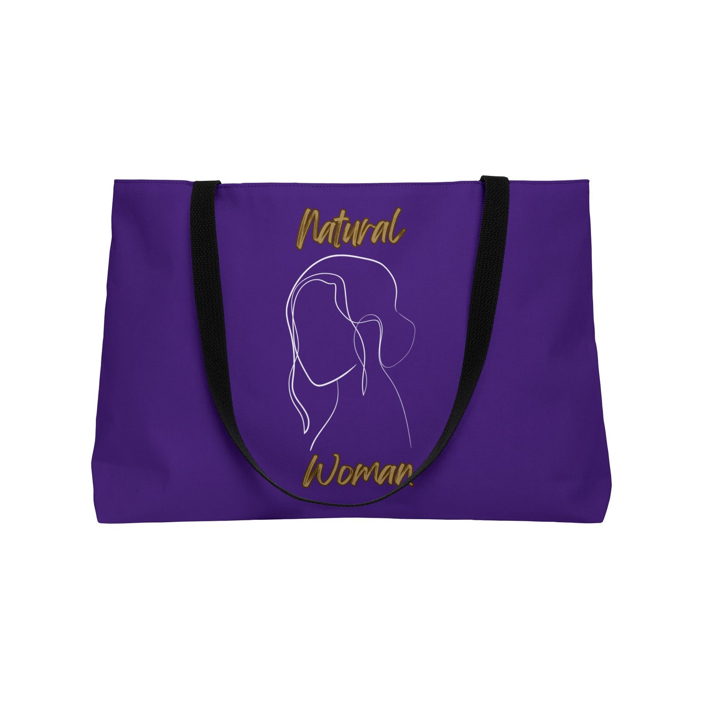 Natural Woman Hanging Hair (WL) Weekender Tote Bag PURPLE