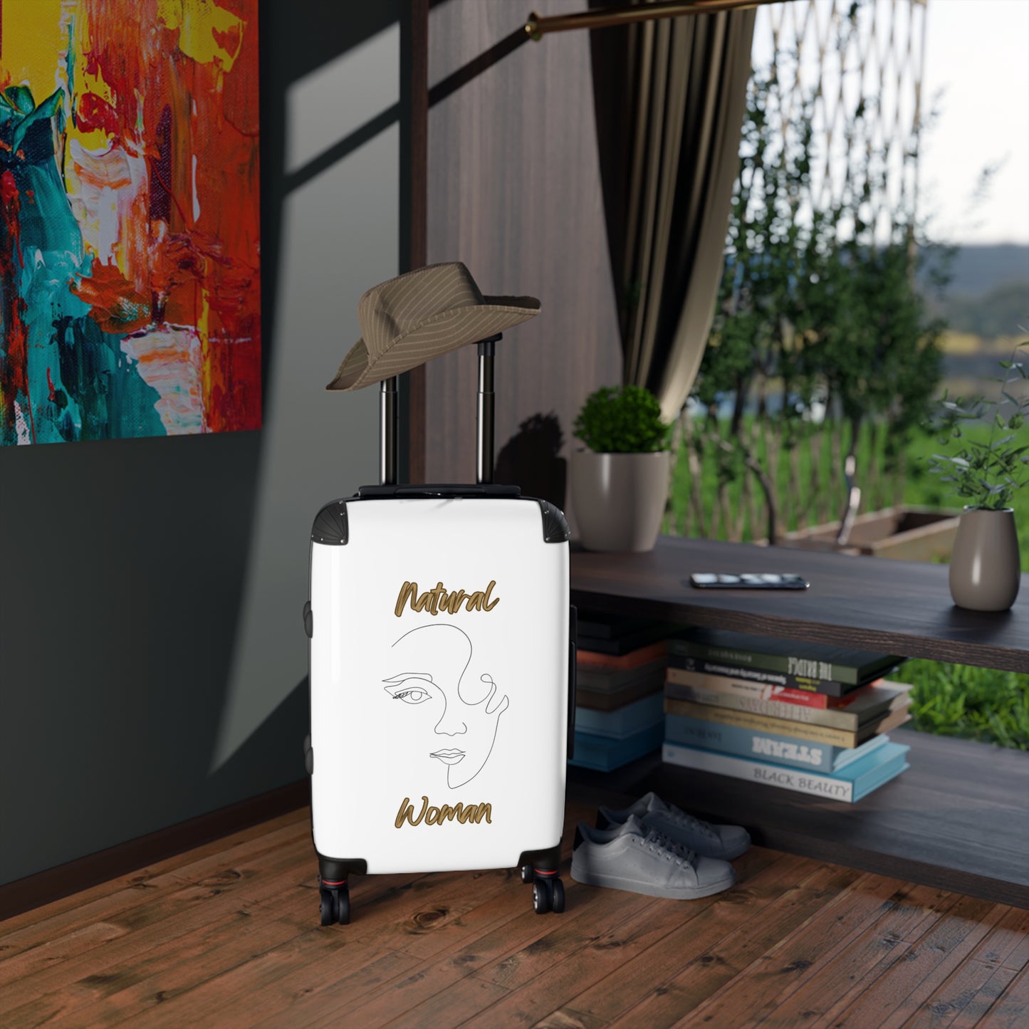 Natural Woman Looking (BL) Suitcase WHITE