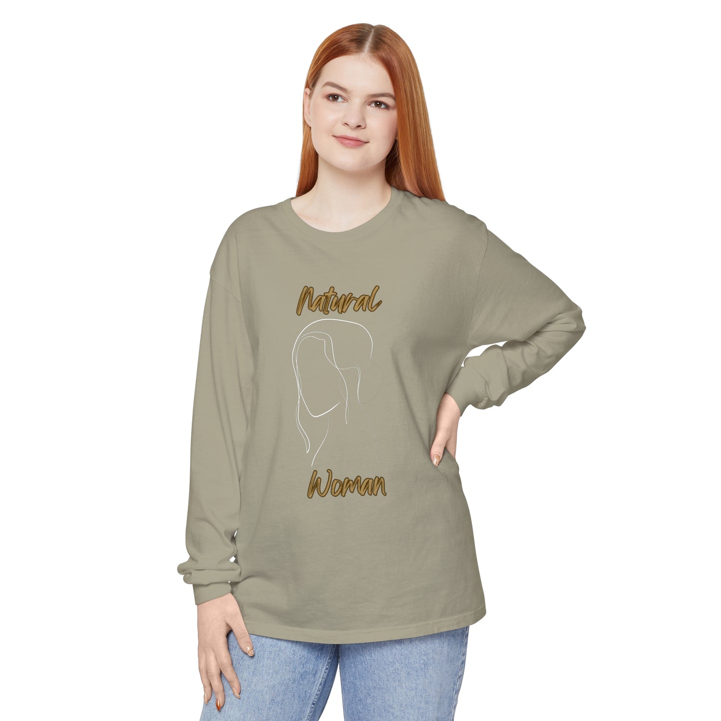 Natural Woman Hanging Hair (WL)  Long Sleeve T-Shirt