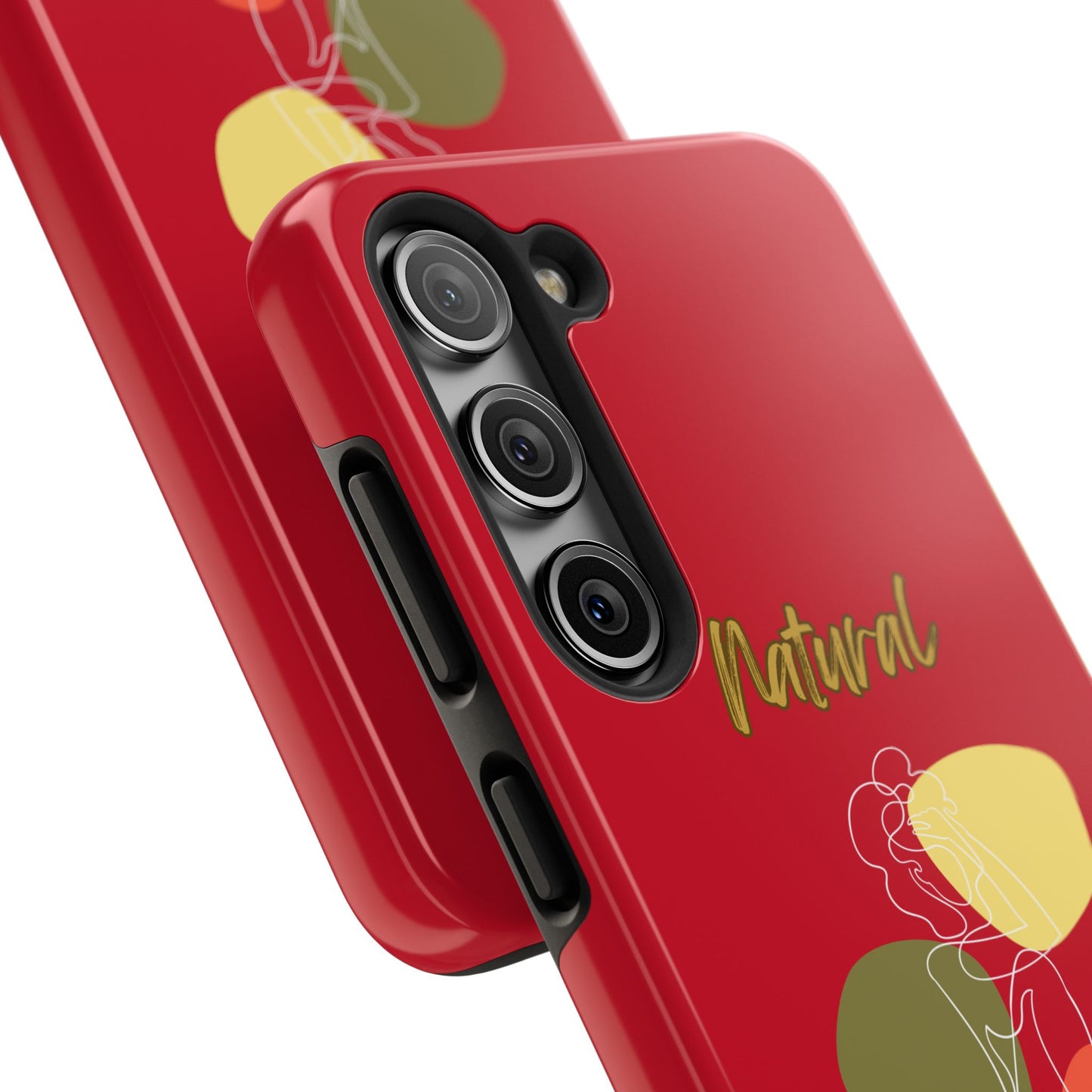 Natural Woman Colorful Pose (WL)Tough Phone Cases DARK RED