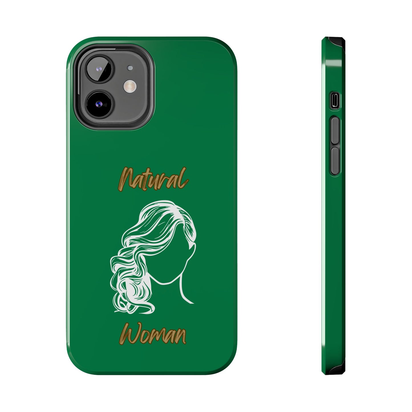 Natural Woman Long Curl (WL)Tough Phone Cases DARK GREEN