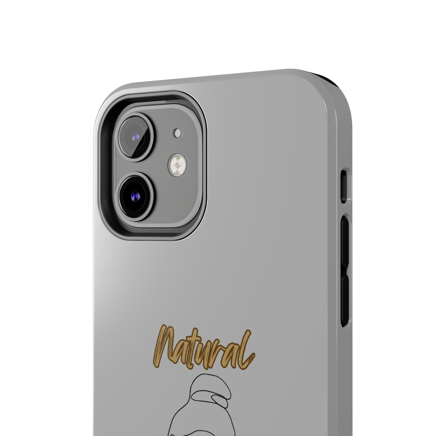 Natural Woman Sassy Bun (BL) Tough Phone Cases LIGHT GREY