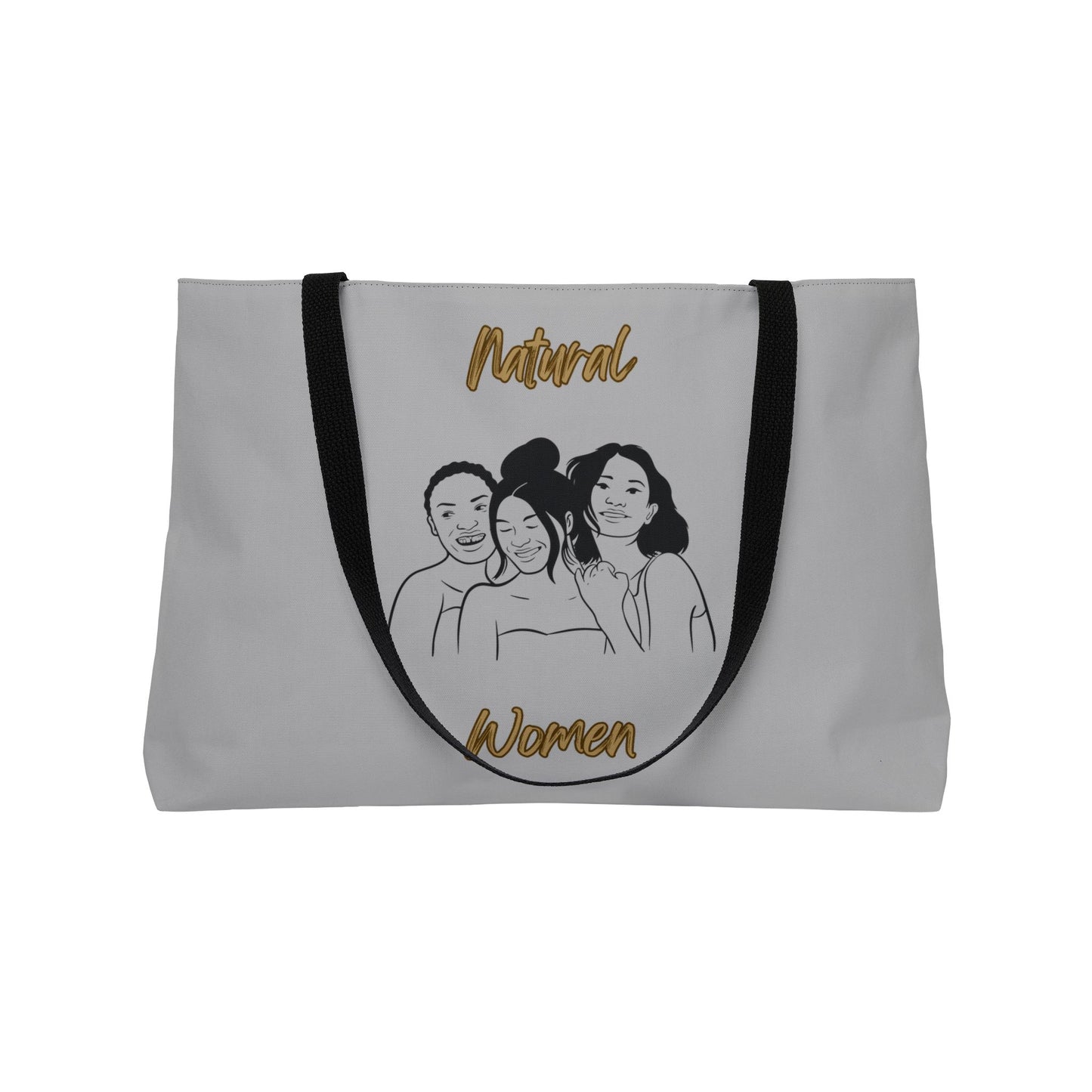 Natural Women Laughing Friends (BL) Weekender Tote Bag LIGHT GREY