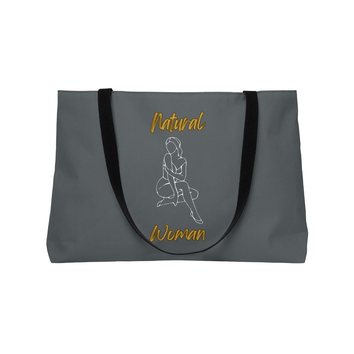 Natural Woman Shoulder Action (WL) Weekender Tote Bag DARK GREY
