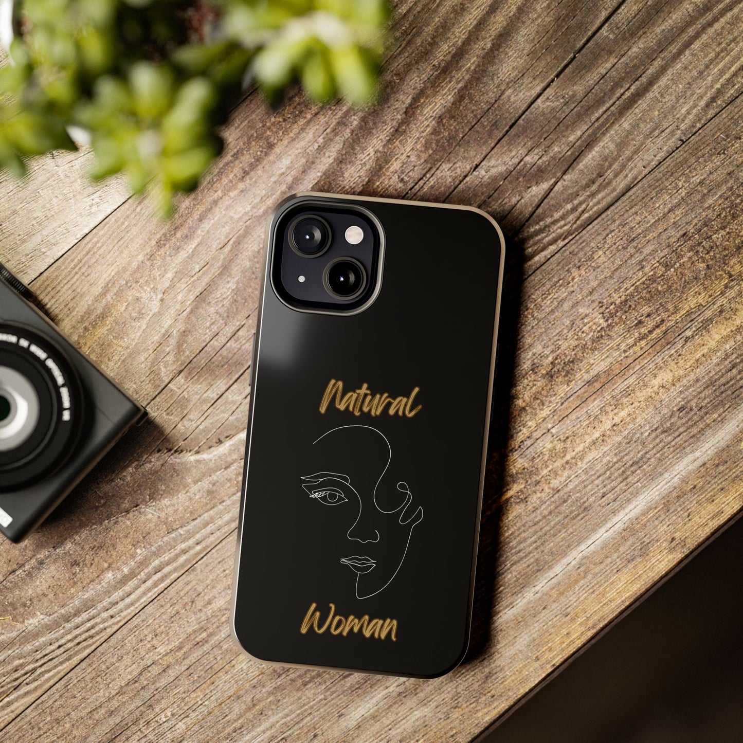 Natural Woman Looking (WL) Tough Phone Cases BLACK