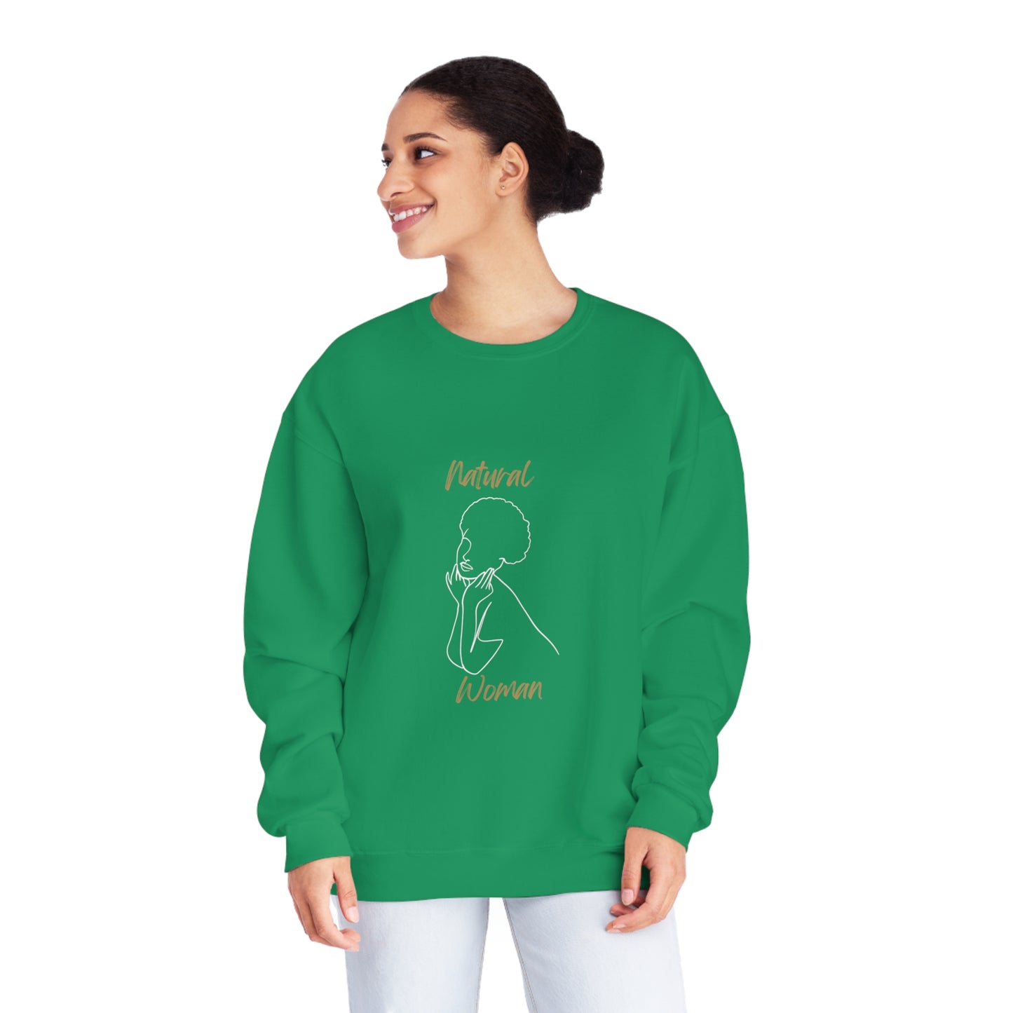 Natural Woman Cute Afro (WL) Crewneck Sweatshirt